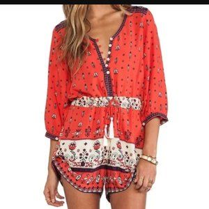 Spell Red Desert Wanderer Playsuit
